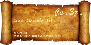 Cseh Szebáld névjegykártya